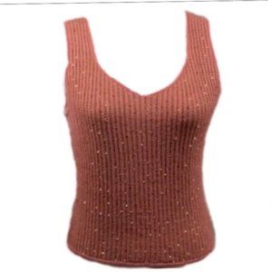 Sequin Sweater Tank Top